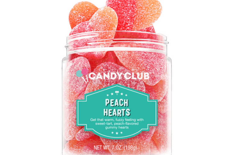 Peach Candy Hearts