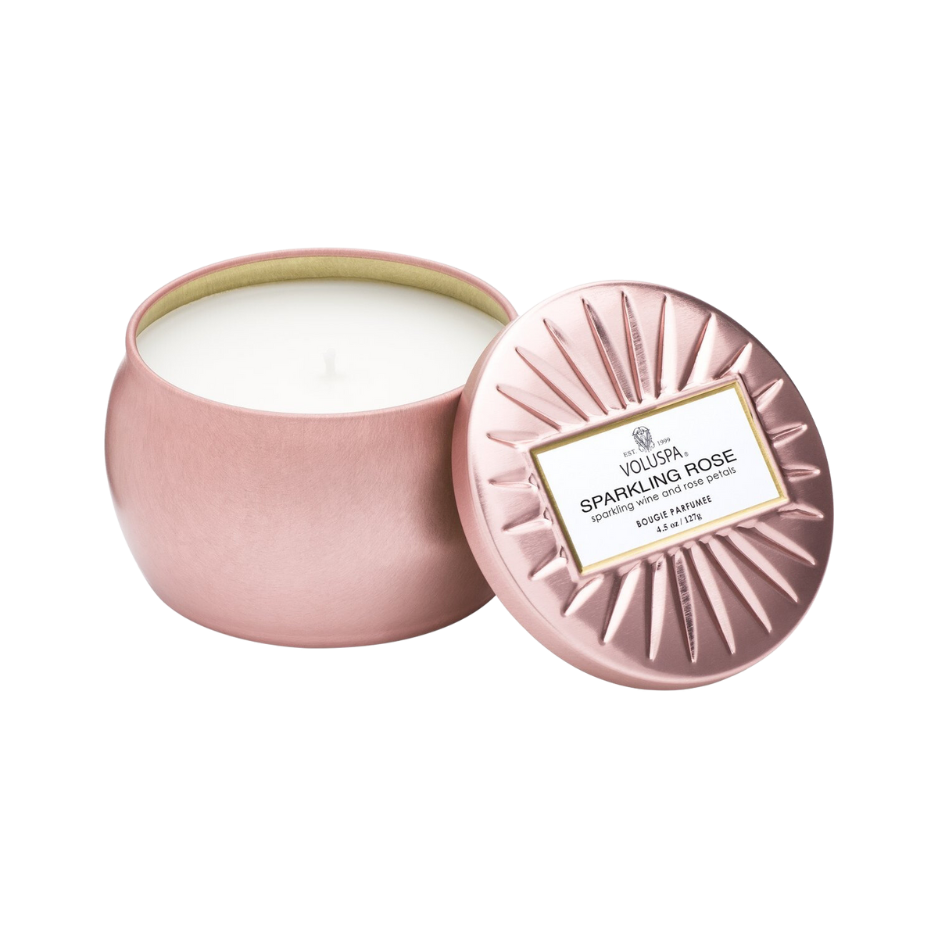 Sparkling Rose Mini Tin Candle By Voluspa