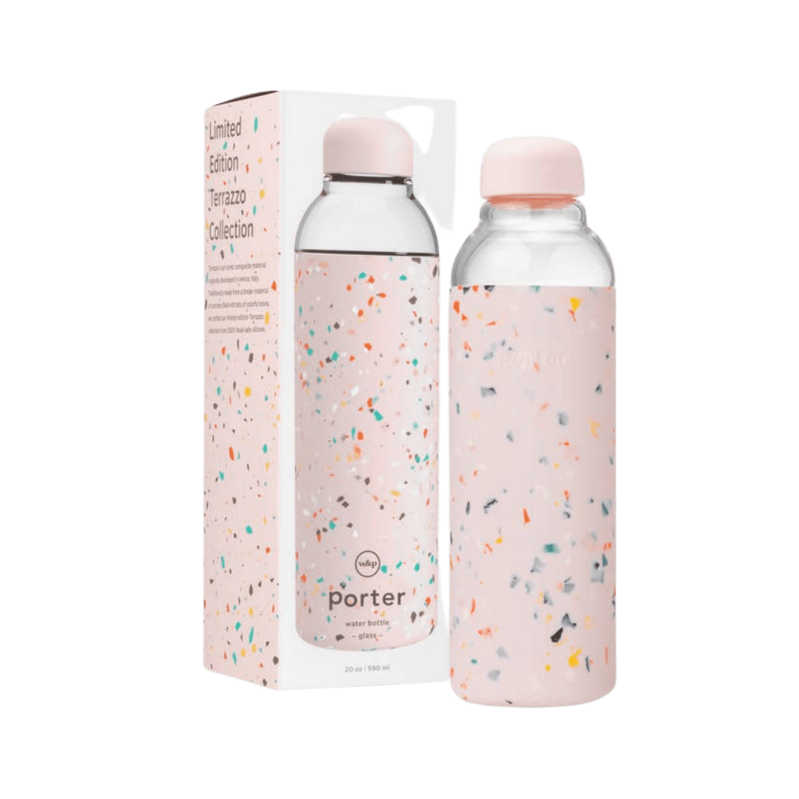 Terrazzo Glass Water Bottle By W&P - Unboxme