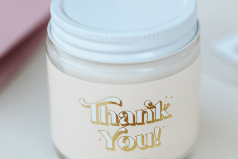 Thank You - 4oz Candle By JaxKelly - Unboxme