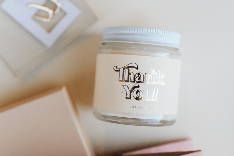 Thank You - 4oz Candle By JaxKelly - Unboxme