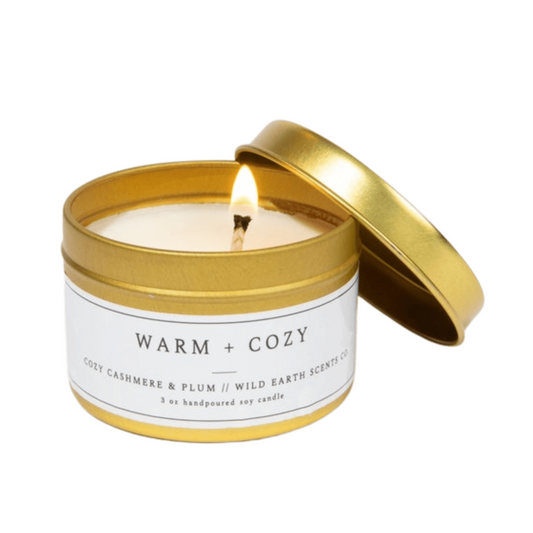 Warm + Cozy Tin Candle