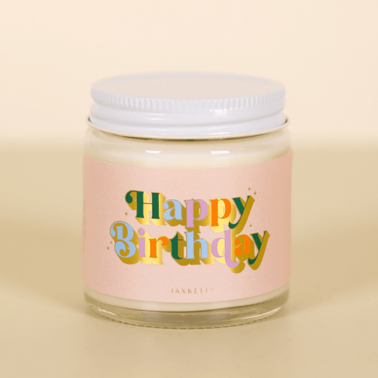 Happy Birthday 4oz Candle By JaxKelly - Unboxme