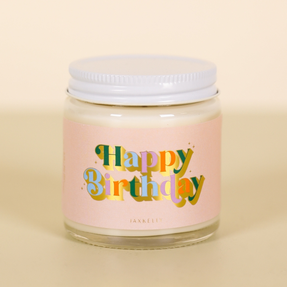 Happy Birthday 4oz Candle By JaxKelly