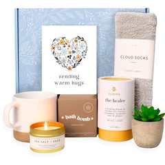 Unboxme Luxe Self Care Gift Box for Women | Premium Care Package with Hugs Card | Soothing Spa Basket for Relaxation and Wellness | Mother's Day Gifts