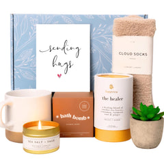 Unboxme Luxe Self Care Gift Box for Women | Premium Care Package with Hugs Card | Soothing Spa Basket for Relaxation and Wellness | Mother's Day Gifts