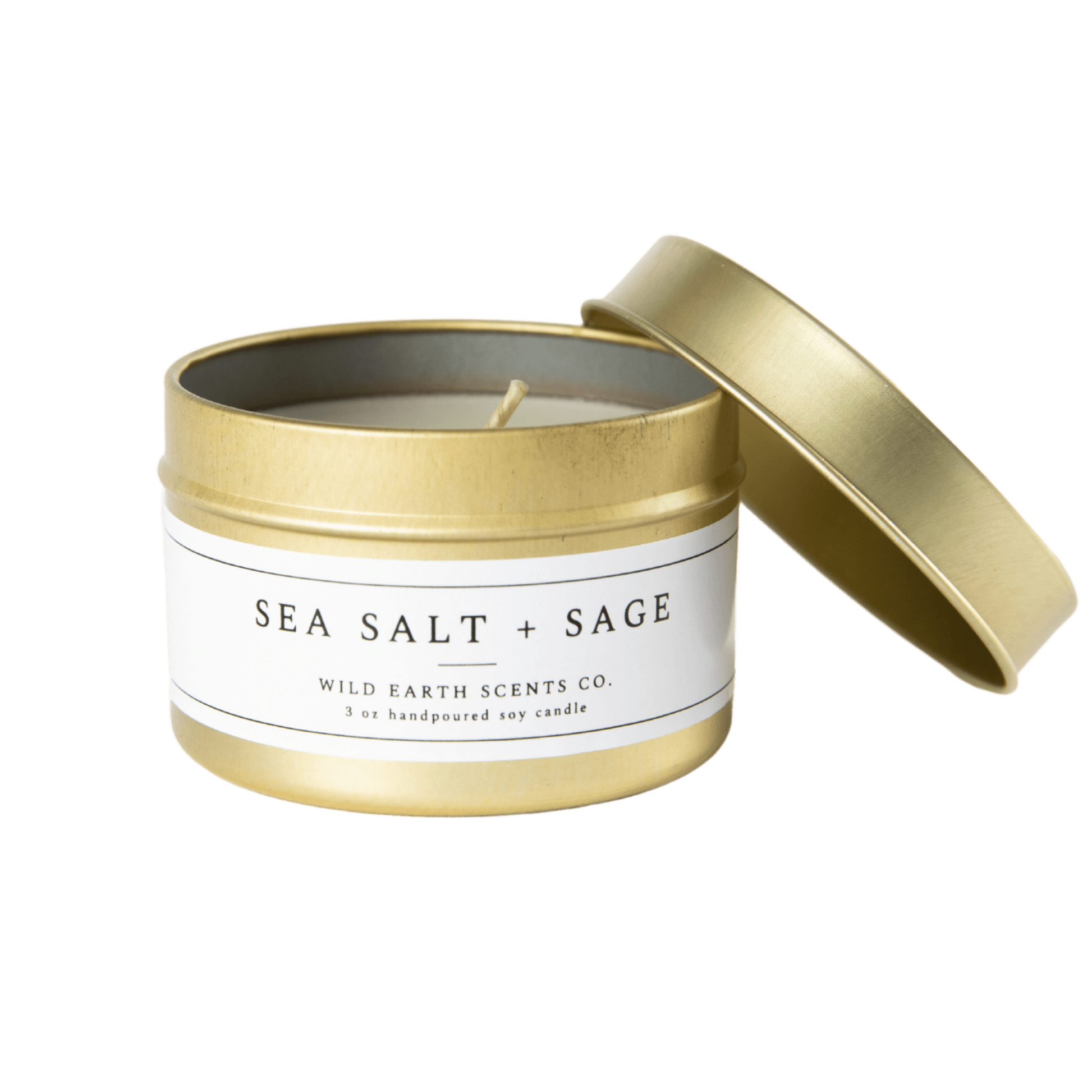 Sea Salt + Sage Tin Candle