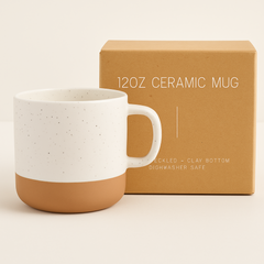 White Speckled Mug By Darling Studio
