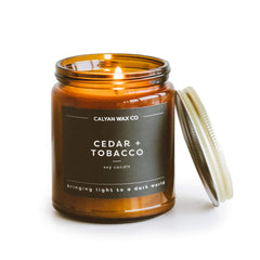 Cedar + Tobacco Soy Candle By Calyan Wax Co.