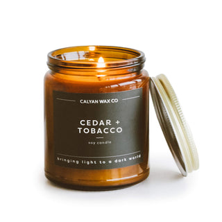Cedar + Tobacco Soy Candle