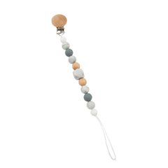 Grey Silicone Pacifier Clip By BELLA - Unboxme