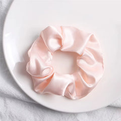 Pink Satin Scrunchie