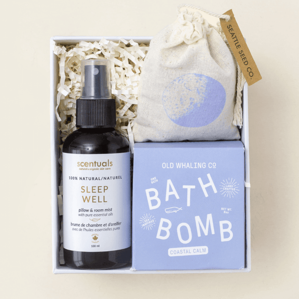 Sleep Well bedtime gift box with sleep essentials in an Unboxme gift box