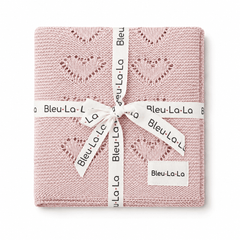 Cotton Heart Swaddle Blanket - Pink - Unboxme