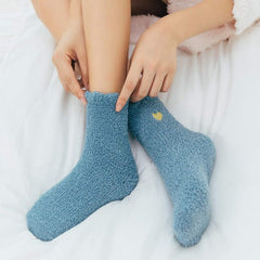 Blue Fuzzy Socks By Darling Studio - Unboxme