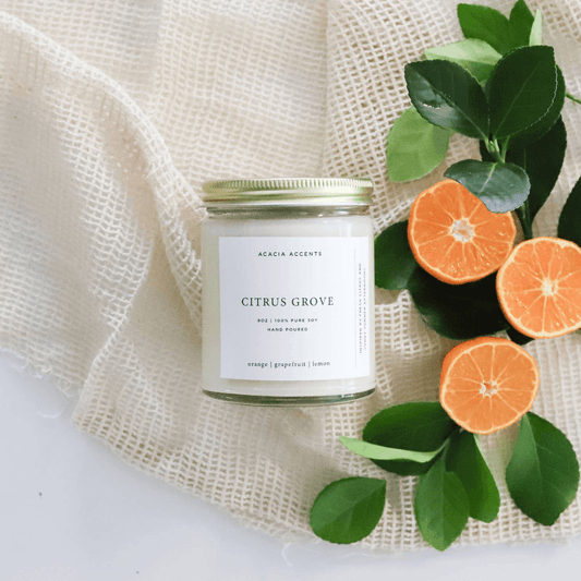 Citrus Grove 8oz Candle By Acacia Accents - Unboxme