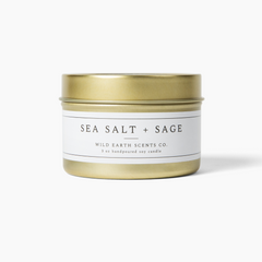 Sea Salt + Sage Tin Candle