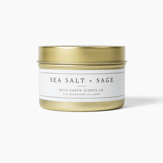 Sea Salt + Sage Tin Candle