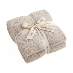 Luxe Throw Blanket - Stone - Unboxme