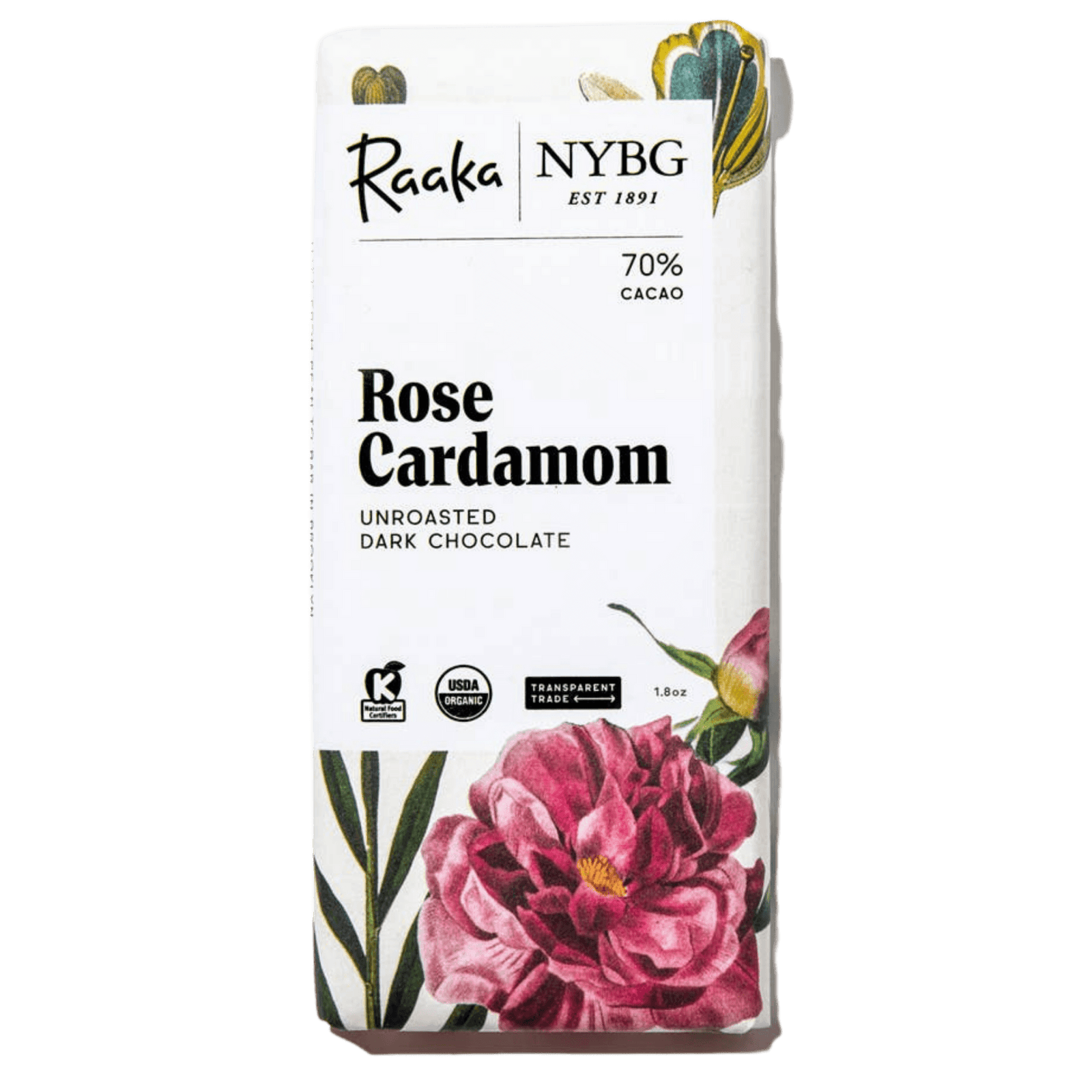 Rose Cardamom Un-roasted Chocolate By Raaka - Unboxme