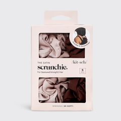 Satin Sleep Scrunchies 5pc Set By Kitsch - Unboxme